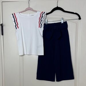 Janie and Jack White and Navy Kids Matching Set